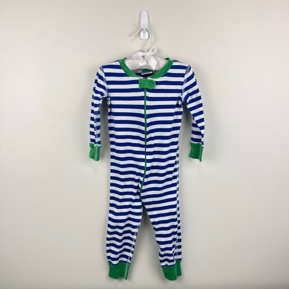 Hanna Andersson Blue Striped Pajamas 80 cm 18-24 Months